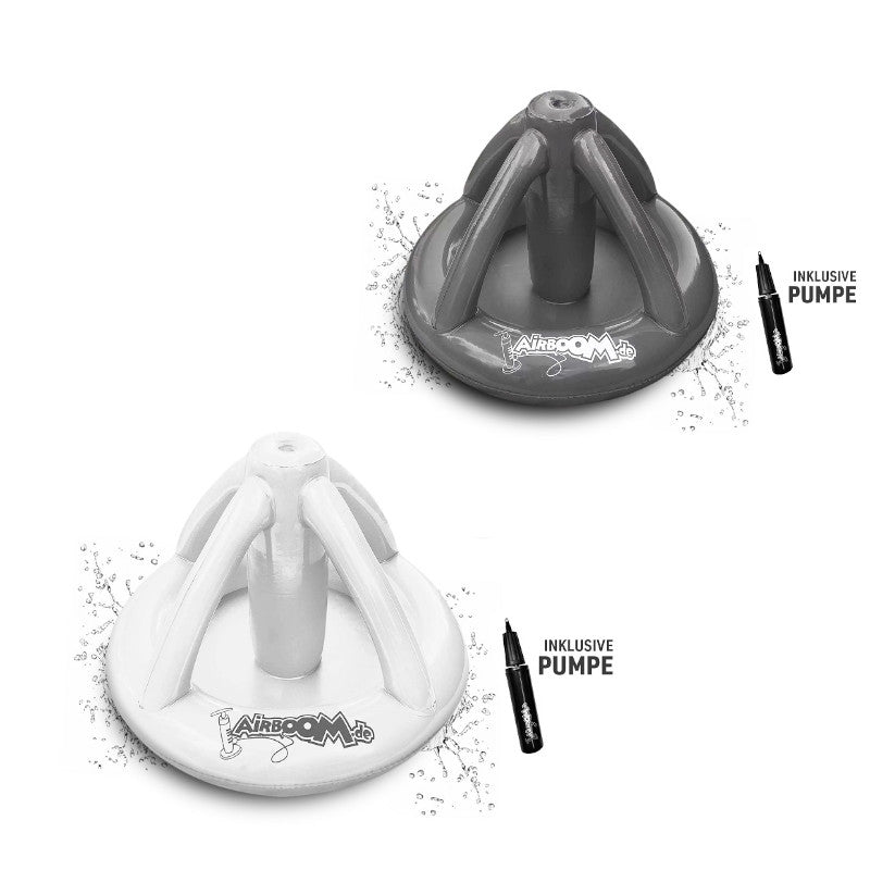 Double Pack Airboom & Pumpe – Der aufblasbare Sonnenschirmständer mit Getränkekühler für den Strand