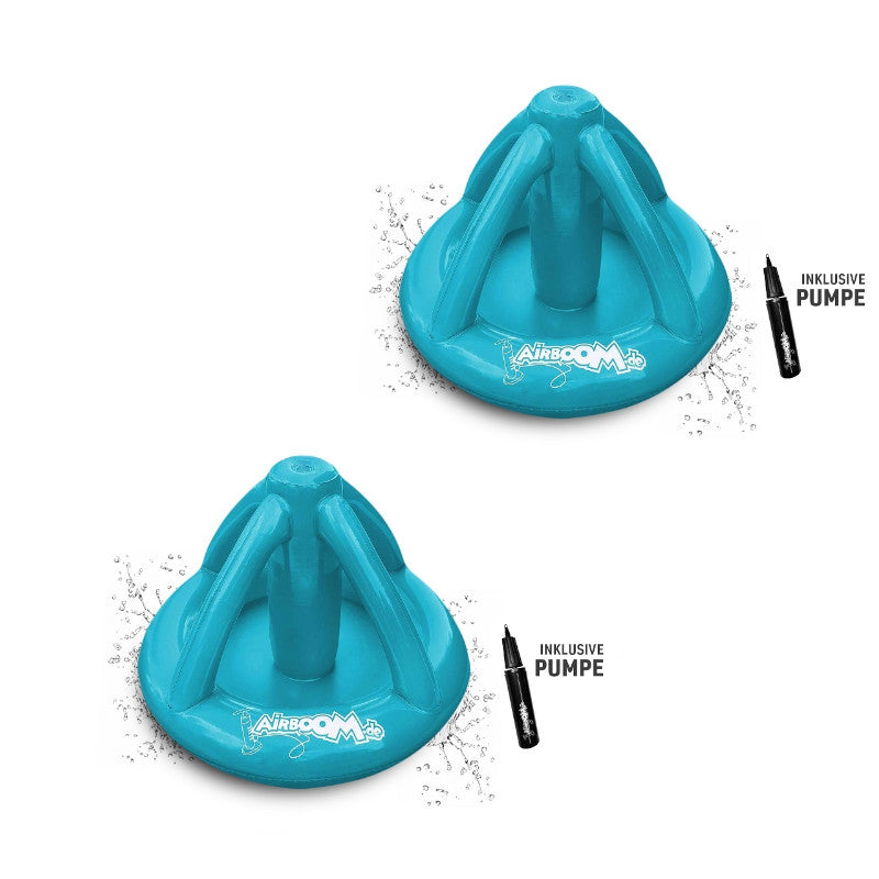 Double Pack Airboom & Pumpe – Der aufblasbare Sonnenschirmständer mit Getränkekühler für den Strand