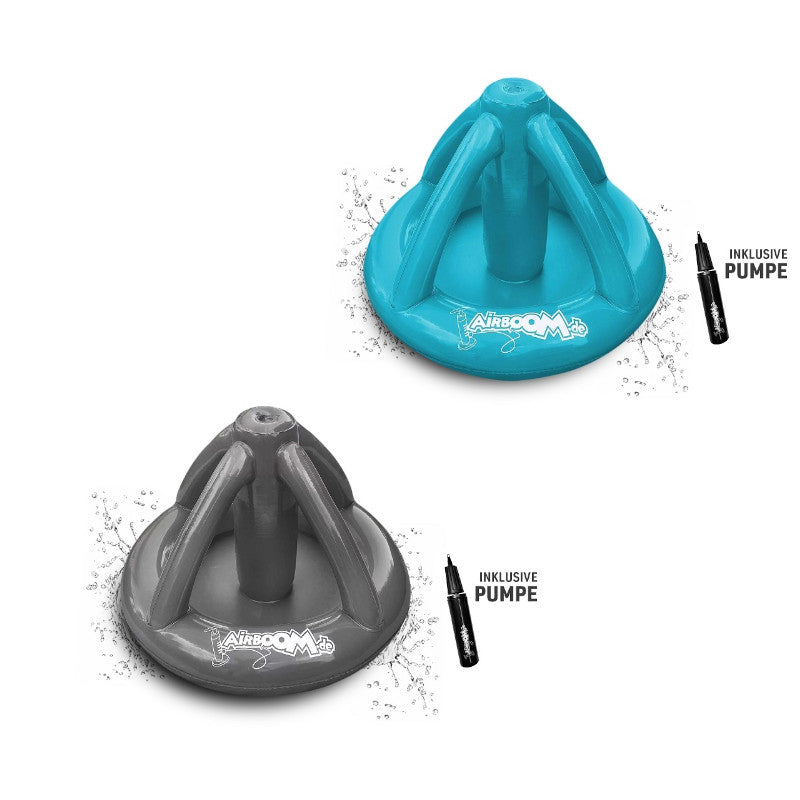 Double Pack Airboom & Pumpe – Der aufblasbare Sonnenschirmständer mit Getränkekühler für den Strand