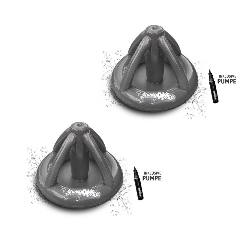 Double Pack Airboom & Pumpe – Der aufblasbare Sonnenschirmständer mit Getränkekühler für den Strand