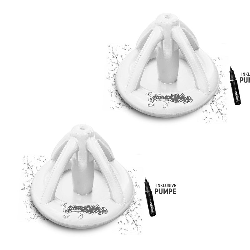 Double Pack Airboom & Pumpe – Der aufblasbare Sonnenschirmständer mit Getränkekühler für den Strand